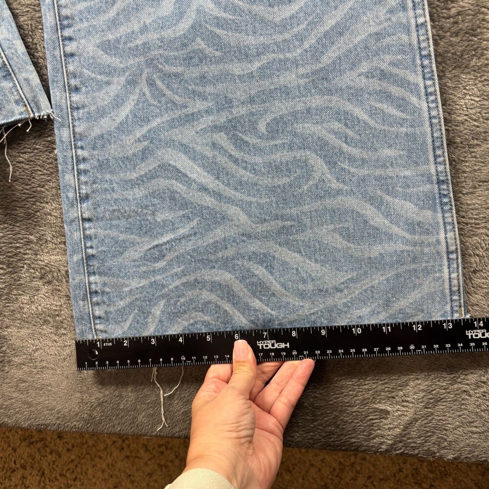 Wrangler Women Jeans Wanderer 622 High Rise Flare Zebra Print Denim 32x32 P285 - Picture 9 of 14